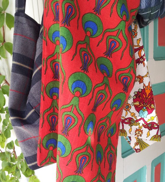 colourful textiles outside shop in Kas Turkey