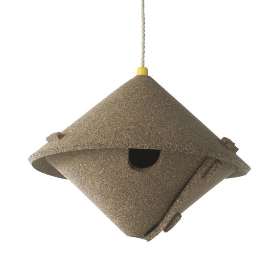 Cone shaped cork contemporary birdhouse from clippings.com