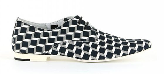 Pierre Hardy shoes Black, white and grey 3D cube effect men's shoes by Pierre Hardy