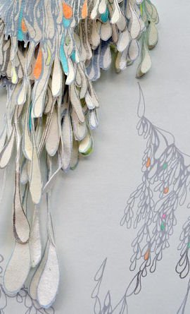 3D bespoke wall covering 3D bespoke Seascape Curiosities wall covering by Sara Phillips