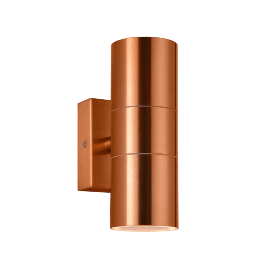Contemporary outdoor lighting ideas: Copper Finish Double Spotlight
