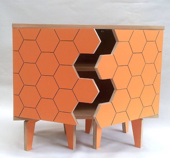 honeycomb Cabinet open