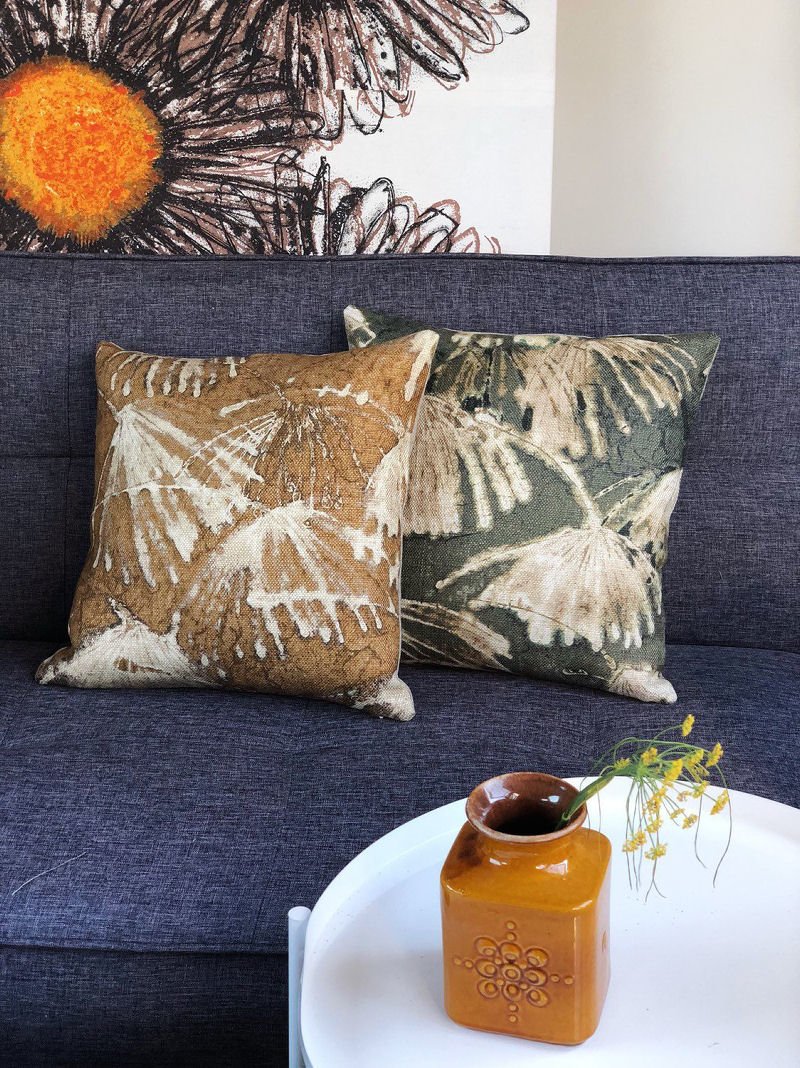 Contemporary cushions from Blue Lizard Textiles at Etsy