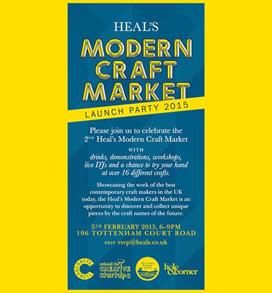 Heal's Modern Craft Market 2015 invitation