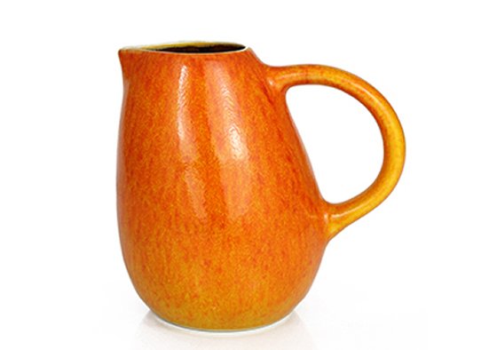 Jars colourful jug in orange