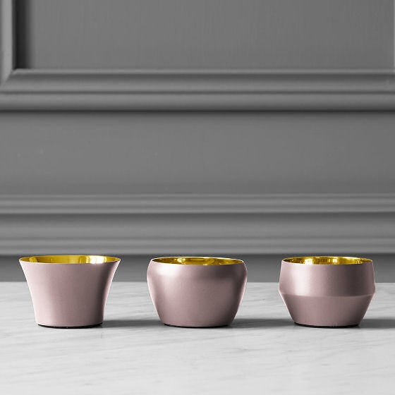 Skultuna brass and pink candle holders - the Kin Collection