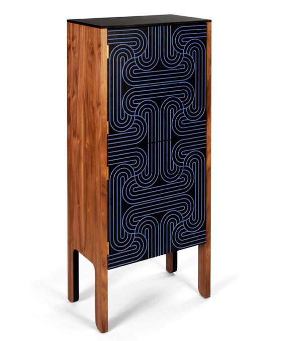 Tall Loop Cabinet in Blue by CoucouManou