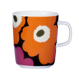 Marimekko Unikko fuchsia orange mug