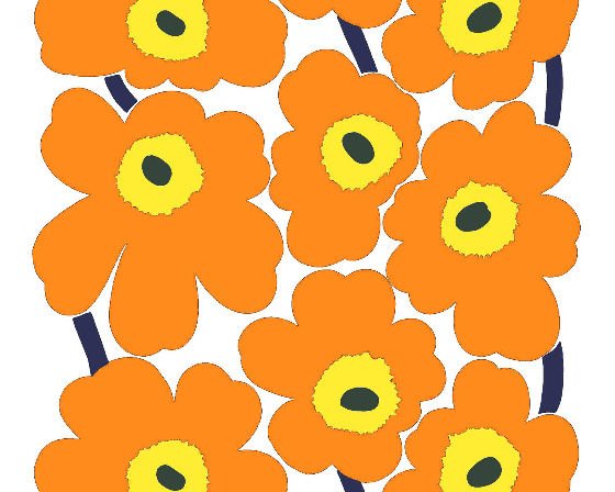 Marimekko Unikko print orange
