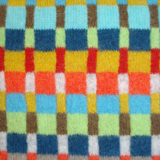 multicoloured check close up