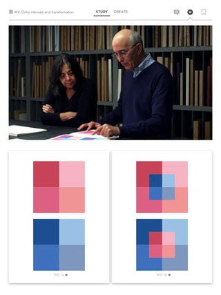 Pages from Josef Albers colour app