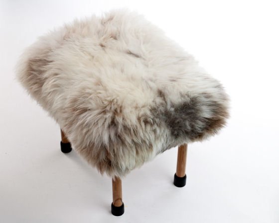 Nerys Sheepskin Footstool by Baa Stool from Clippings Nerys Sheepskin Footstool by Baa Stool from Clippings
