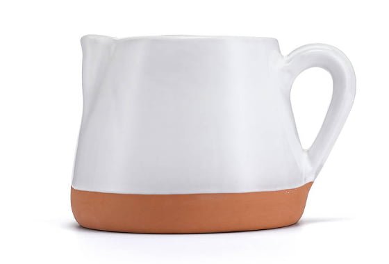 Terracotta and white Bates Serving Jug