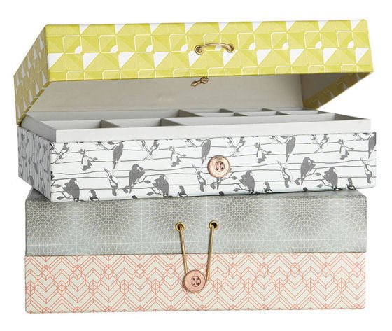 Vintage paper jewellery boxes
