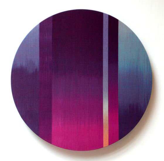 Ptolemy Mann Textile Artwork Circular textile artwork in shades of purple