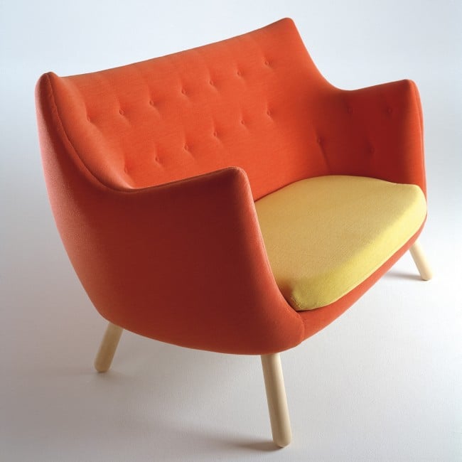 poet-1181-01 Orange and yellow Poet Sofa