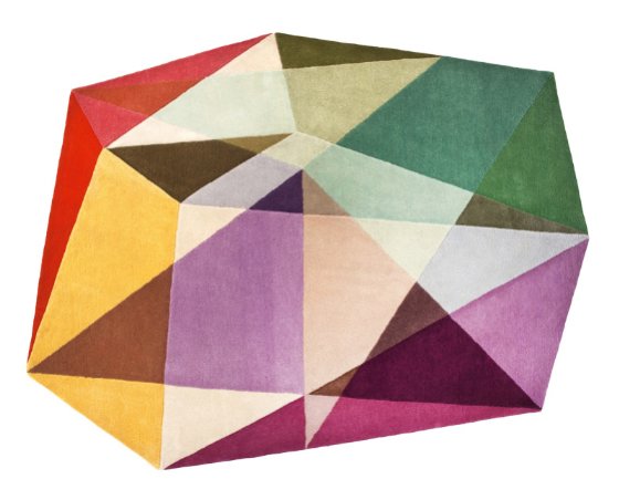 Prism Rug by Sonya Winner in muted colours 