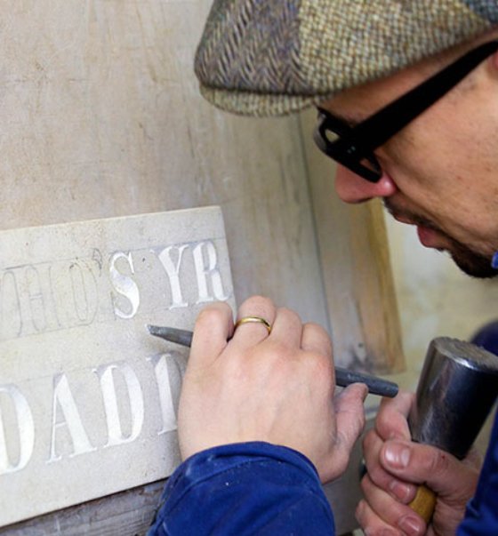 Stone carving workshop at Heal's Modern Craft Market