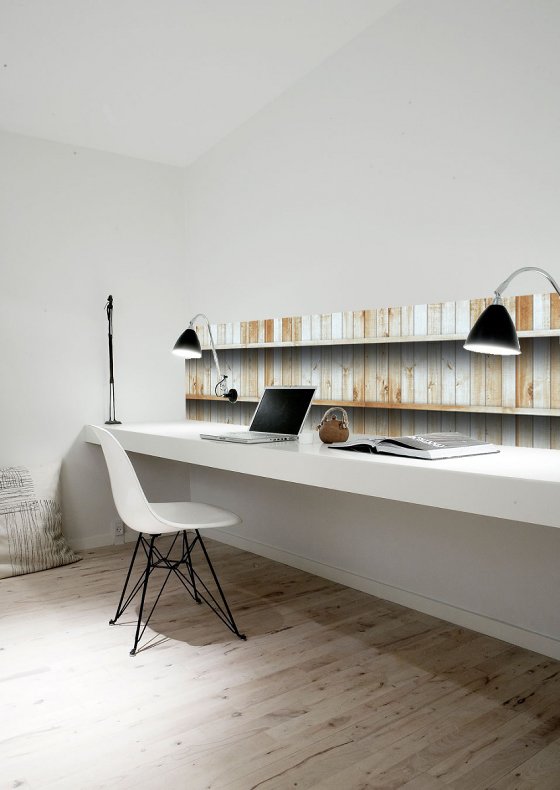 werkplek plank kitchenwall keukenbehang